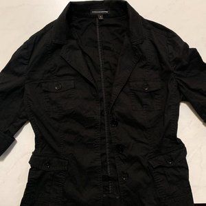 express design studio black blazer top - size 8